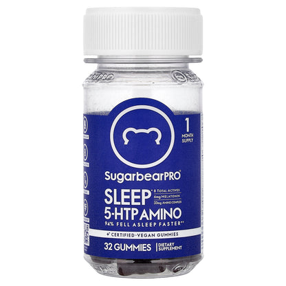 SugarbearPro, Sleep, 5 HTP Amino Gummies, 32 Gummies