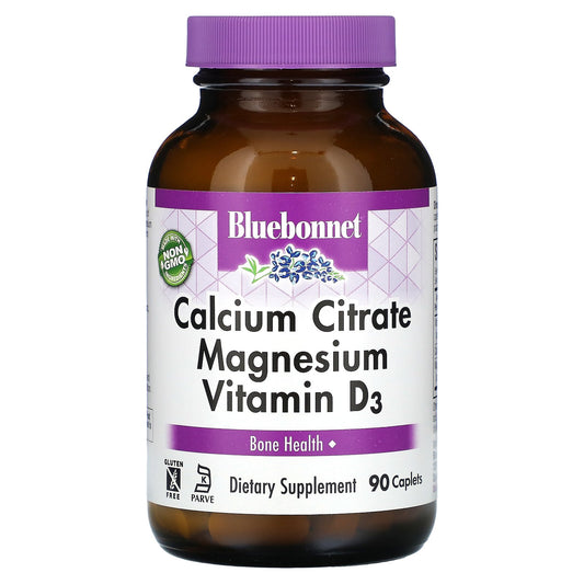 Bluebonnet Nutrition, Calcium Citrate Magnesium Vitamin D3, 90 Caplets