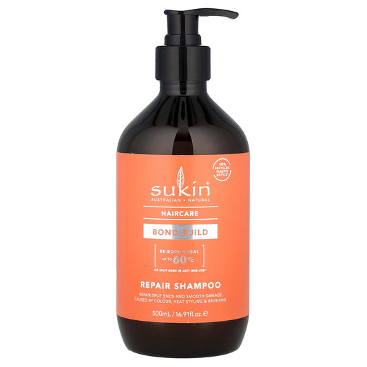 Sukin, Haircare, Bond Build, Repair Shampoo, 16.91 fl oz (500 ml)