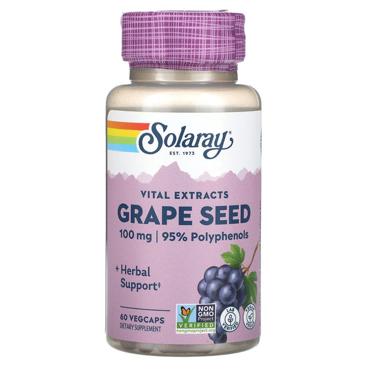 Solaray, Vital Extracts, Grape Seed , 100 mg , 60 VegCaps