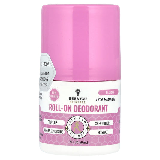 Bee & You, Roll-On Deodorant, For Women, Floral, 1.7 fl oz (50 ml)