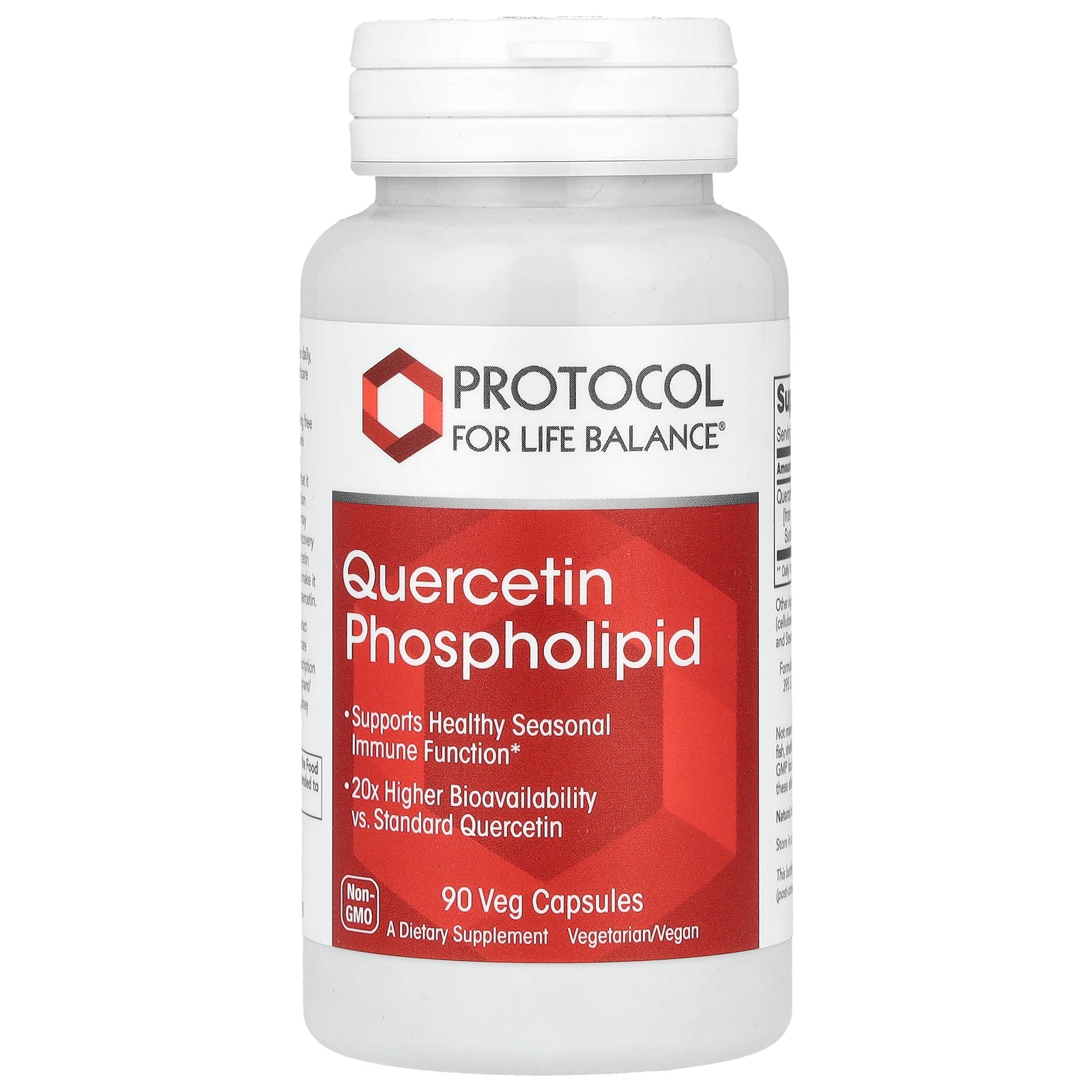 Protocol for Life Balance, Quercetin Phospholipid, 250 mg, 90 Veg Capsules