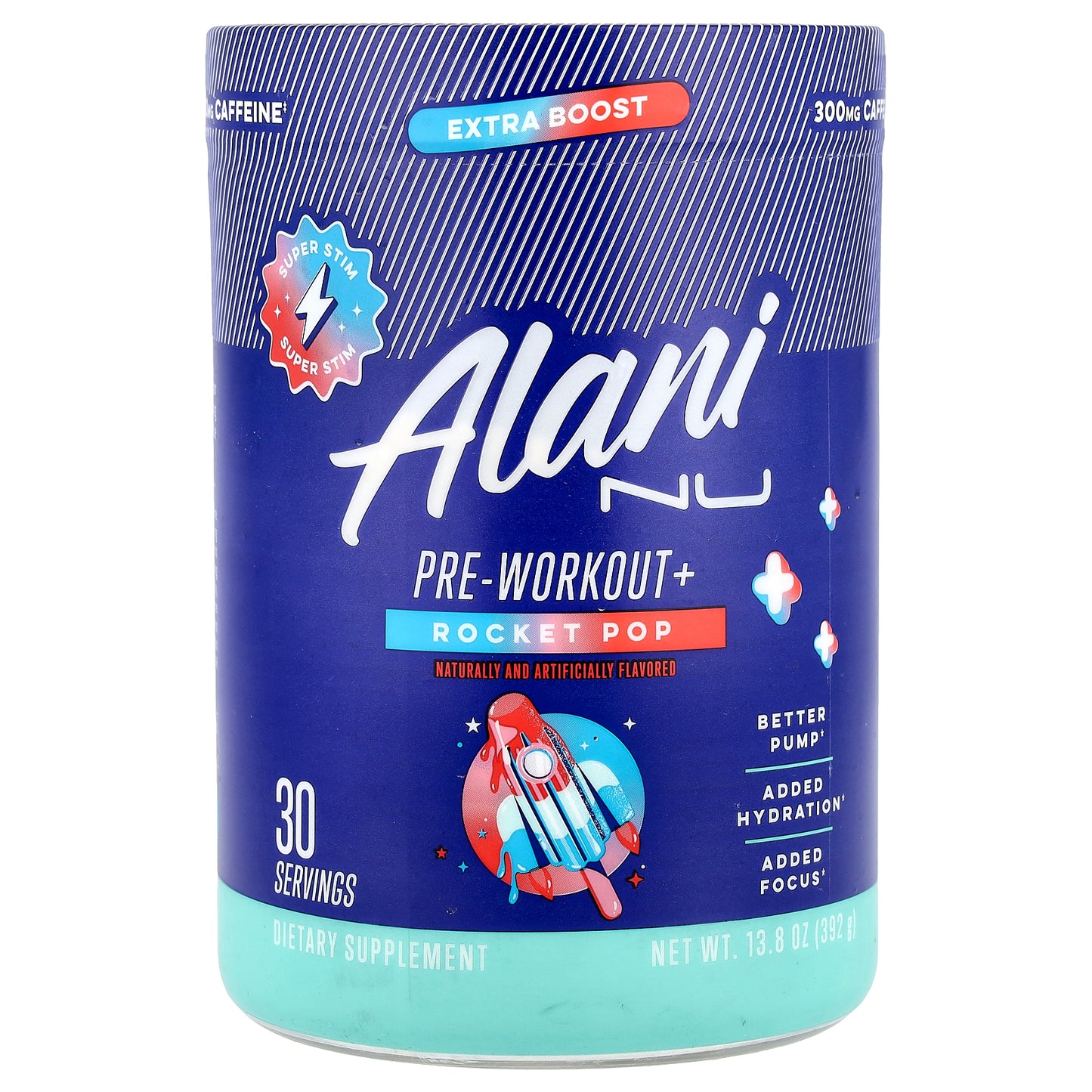 Alani Nu, Pre-Workout+, Rocket Pop, 13.8 oz (392 g)