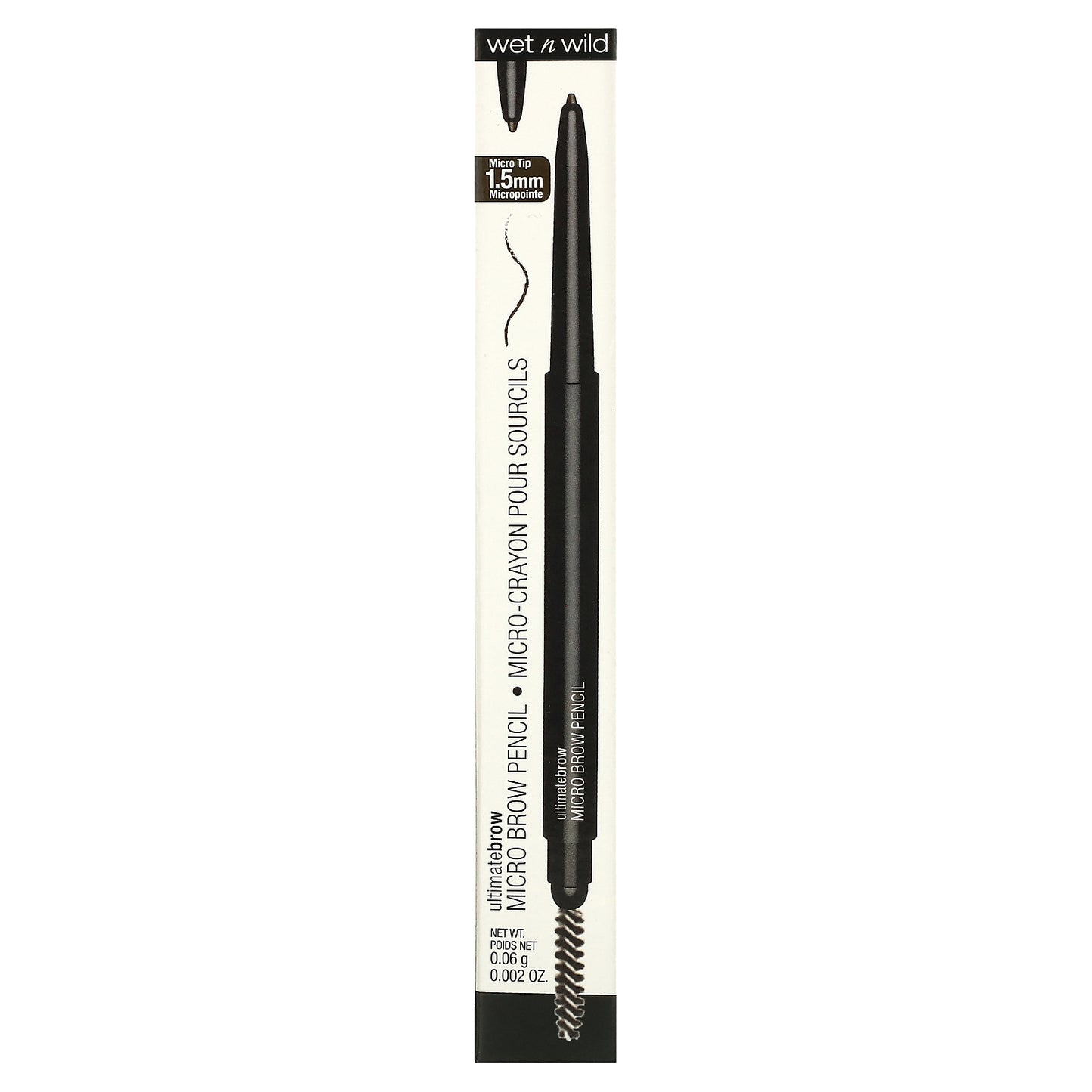 wet n wild, Ultimate Brow, Micro Brow Pencil, Deep Brown, 0.002 oz (0.06 g)