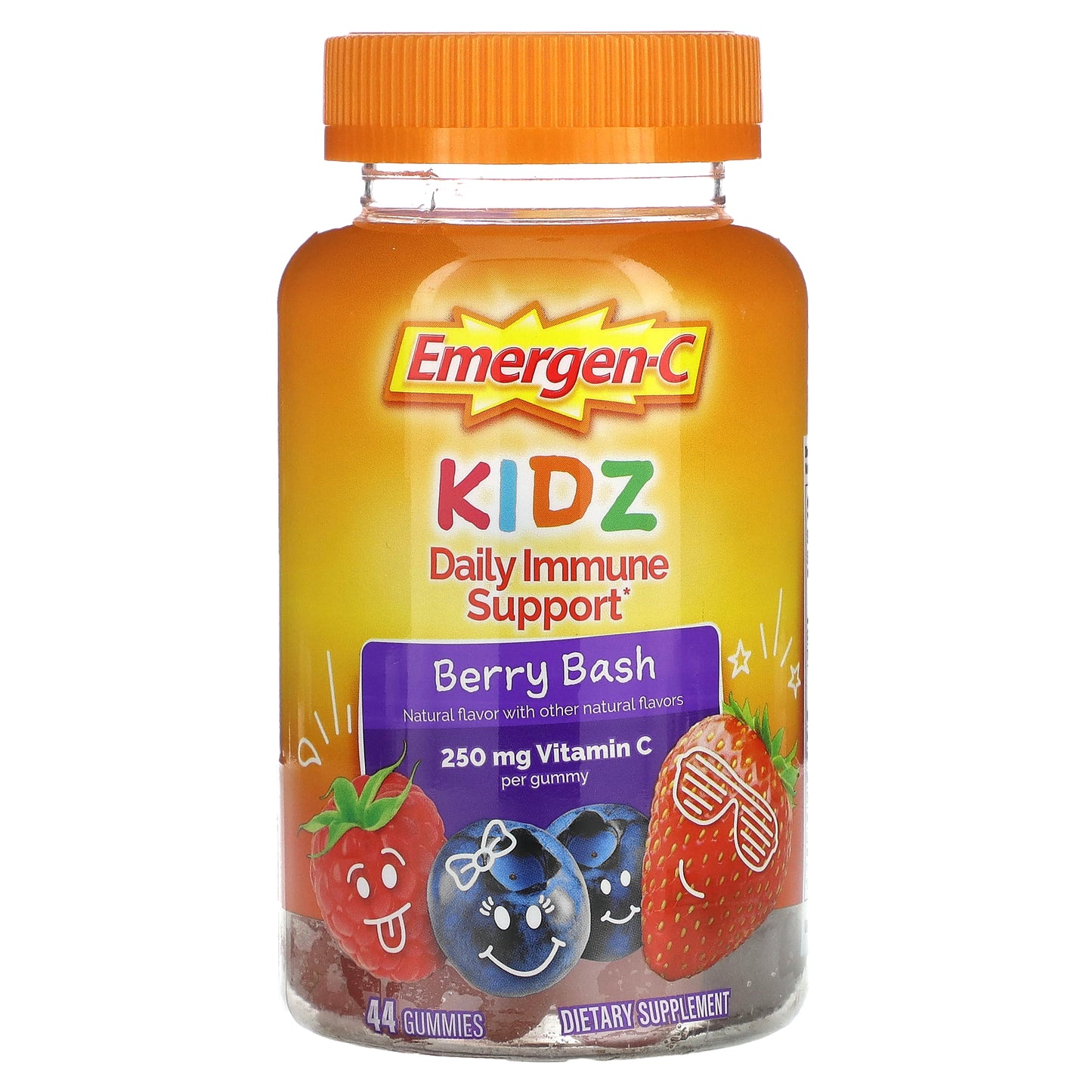 Emergen-C, Kidz, Daily Immune Support, Berry Bash, 44 Gummies