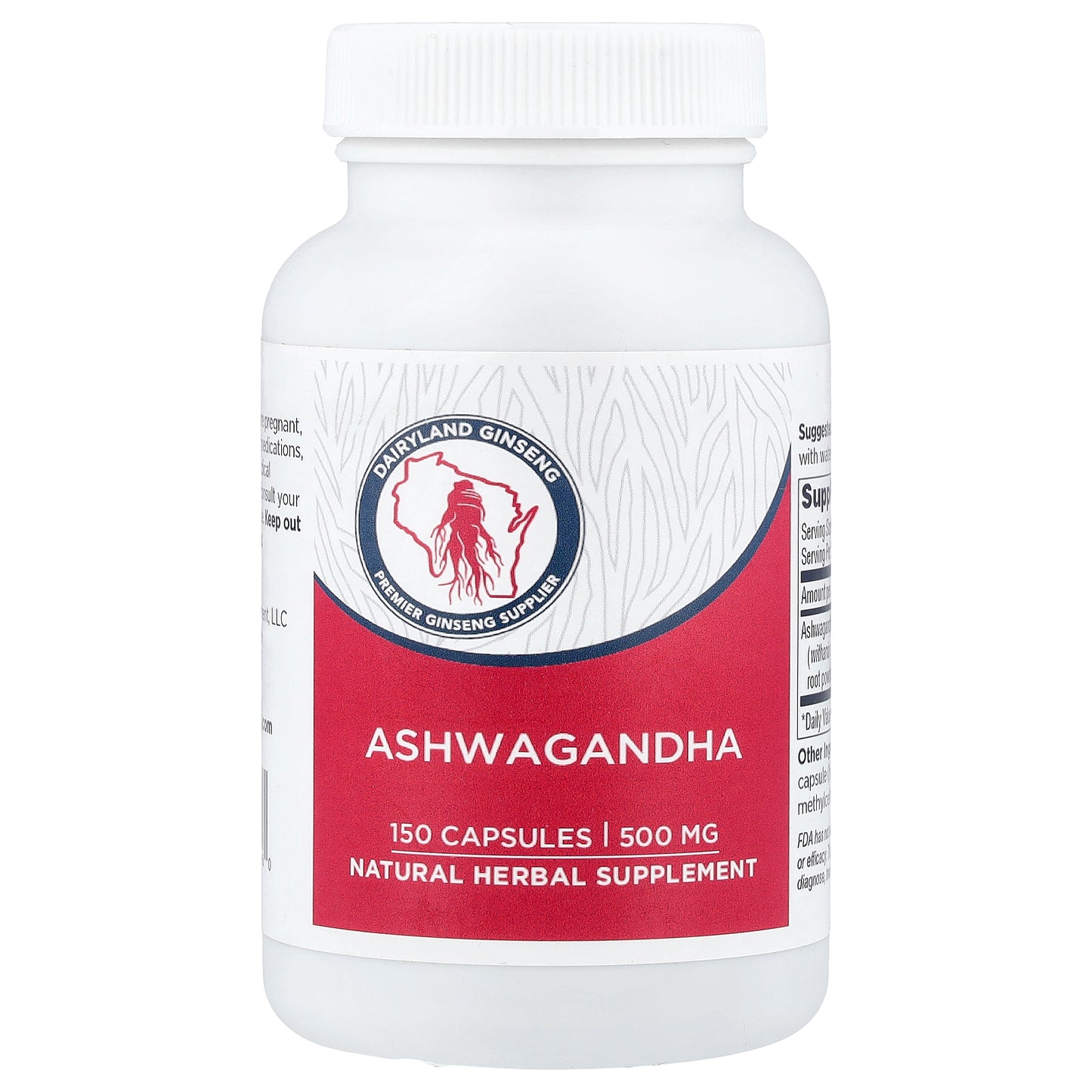 Dairyland Ginseng, Ashwagandha, 500 mg, 150 Capsules