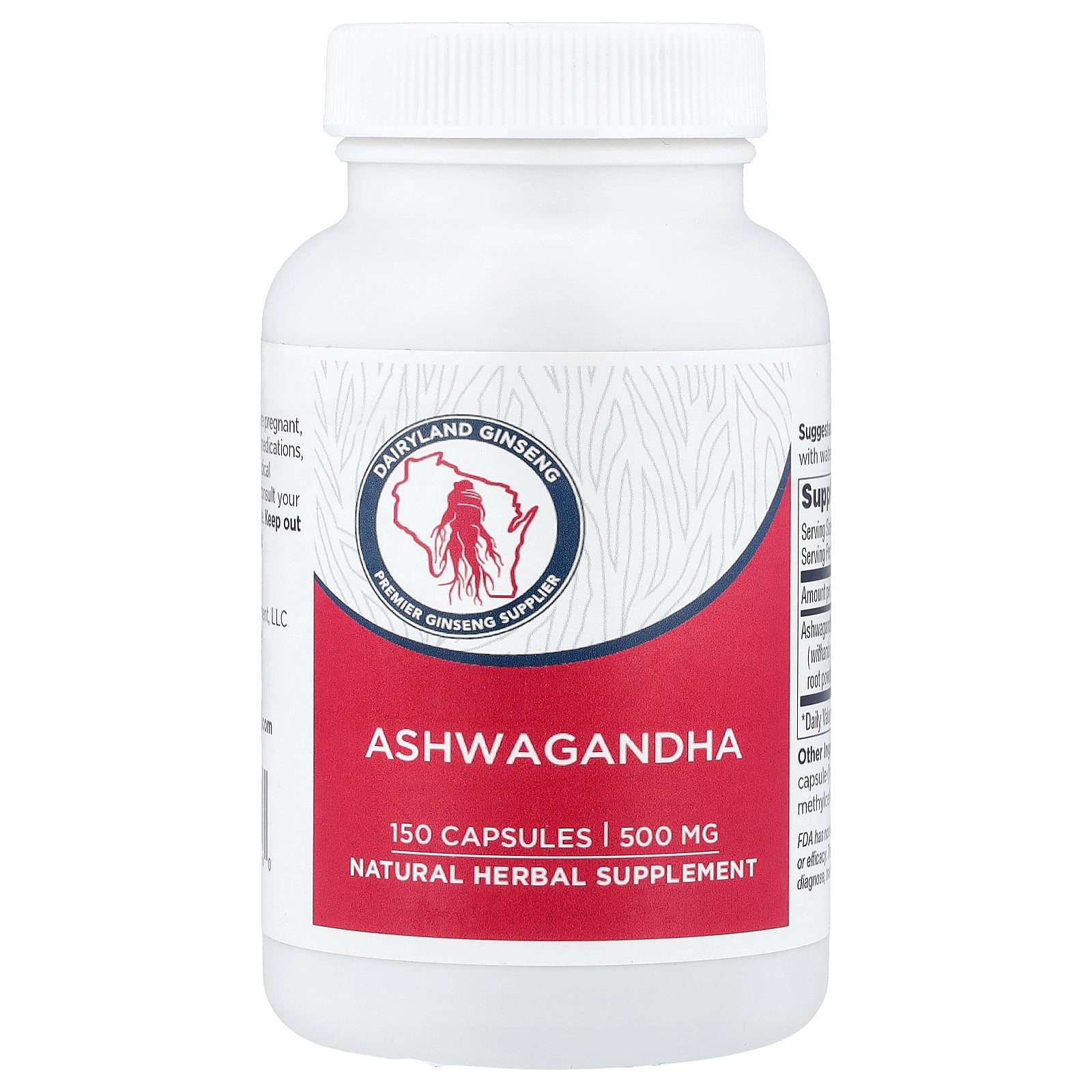 Dairyland Ginseng, Ashwagandha, 500 mg, 150 Capsules