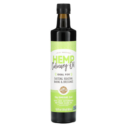 Manitoba Harvest, Hemp Culinary Oil, Cold Pressed, 16.9 fl oz (500 ml)