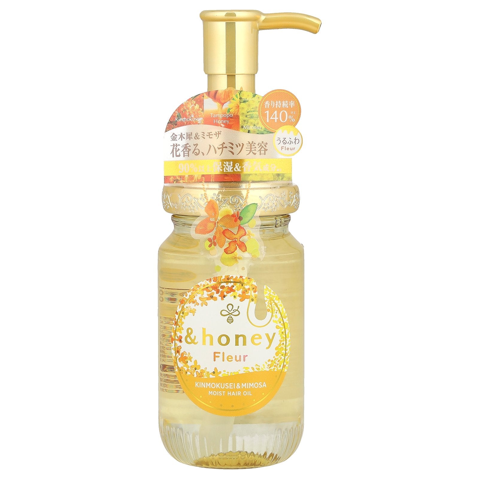 &honey, Fleur Moist Hair Oil, Garden Fleur Honey, 3.4 fl oz (100 ml)