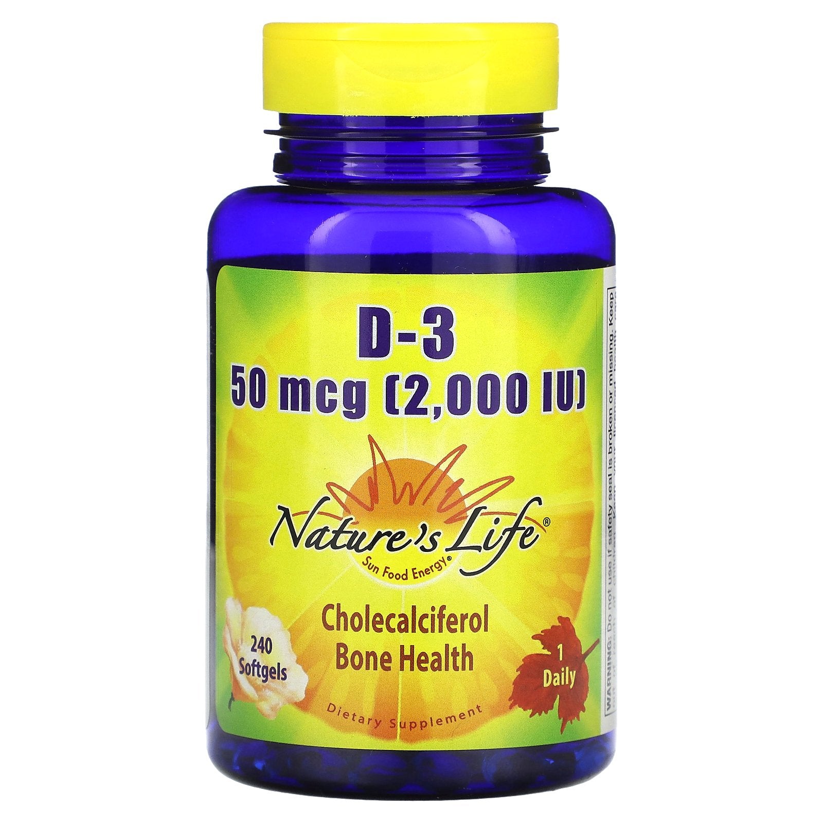 Nature's Life, D-3, 50 mcg (2,000 IU), 240 Softgels