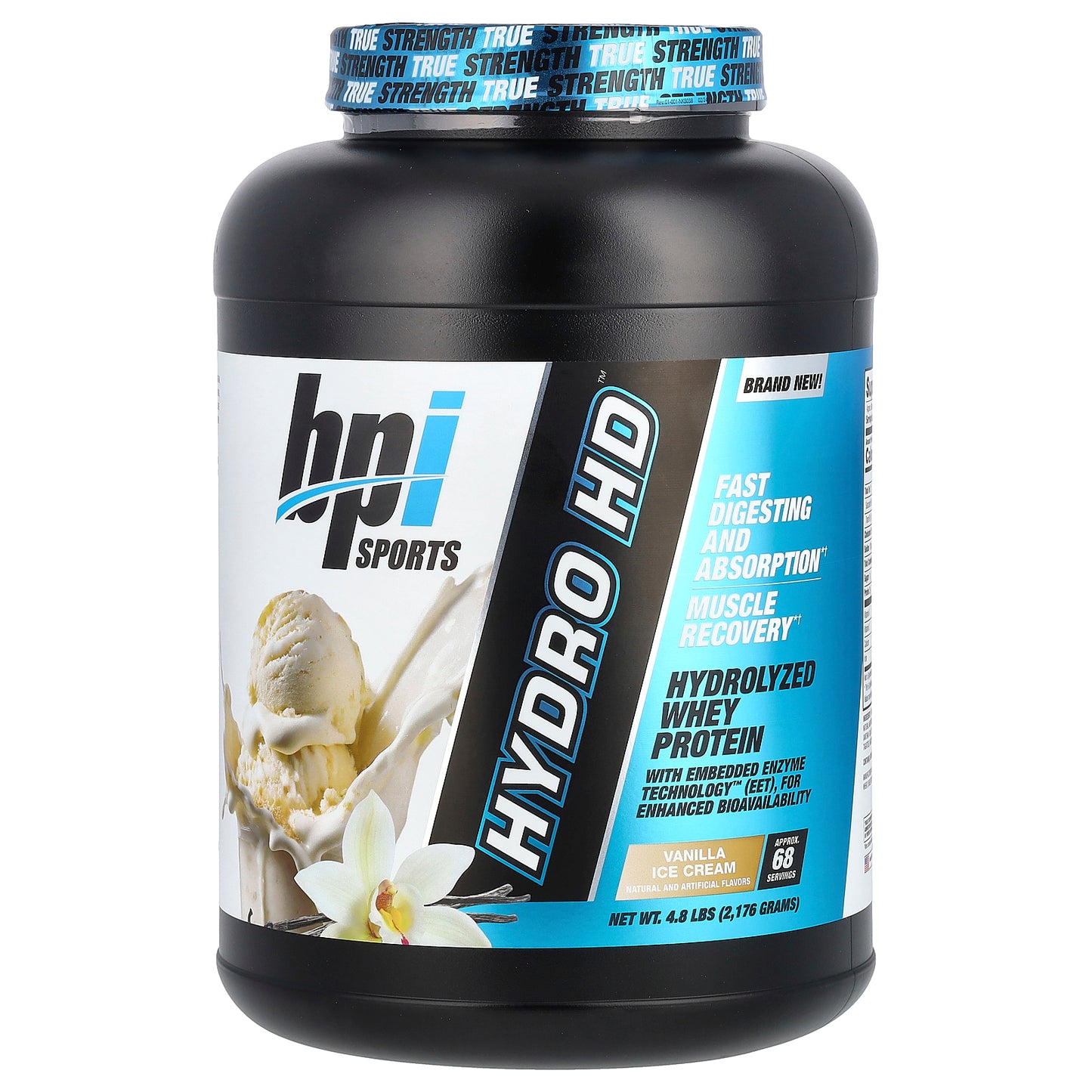 BPI Sports, Hydro HD™, Hydrolyzed Whey Protein, Vanilla Ice Cream, 4.8 lbs (2,176 g)