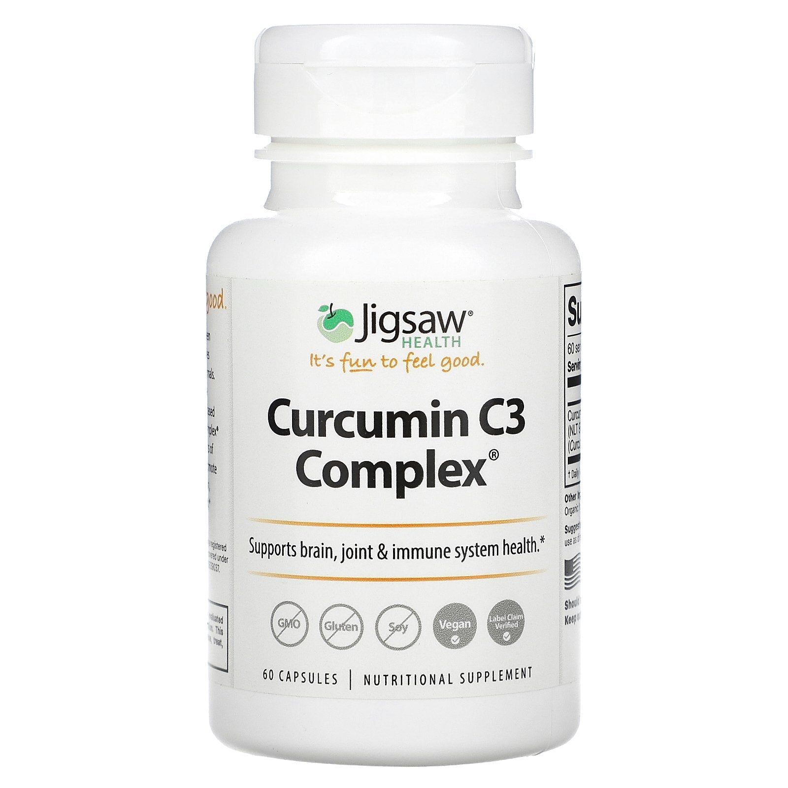 Jigsaw Health, Curcumin C3 Complex, 60 Capsules (500 mg per Capsule)