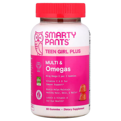 SmartyPants, Teen Girl Plus Multi & Omegas. Mango Orange, 60 Gummies