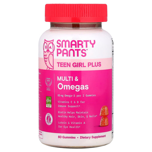 SmartyPants, Teen Girl Plus Multi & Omegas. Mango Orange, 60 Gummies