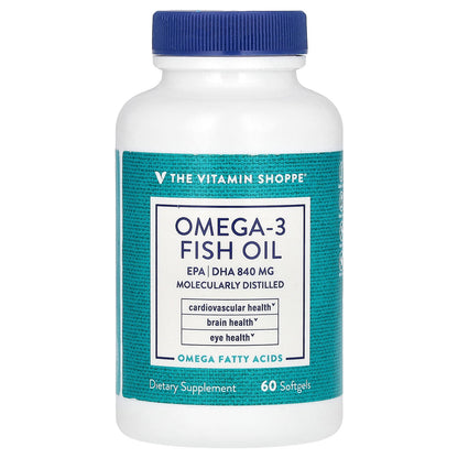 The Vitamin Shoppe, Omega-3 Fish Oil, 60 Softgels