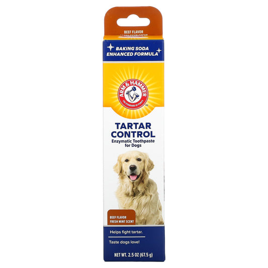 Arm & Hammer, Tartar Control, Enzymatic Toothpaste For Dogs, Beef, 2.5 oz (67.5 g)