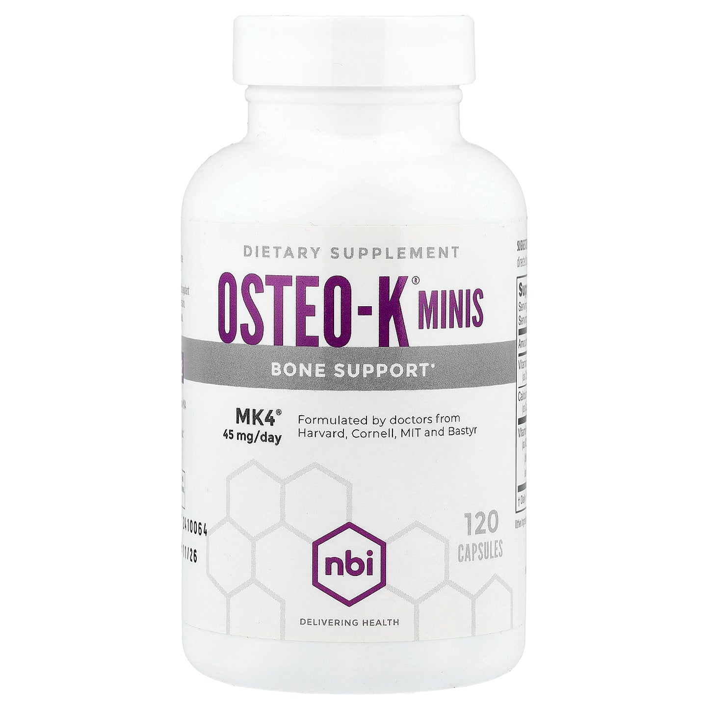 NBI, Osteo-K® Minis, 120 Capsules