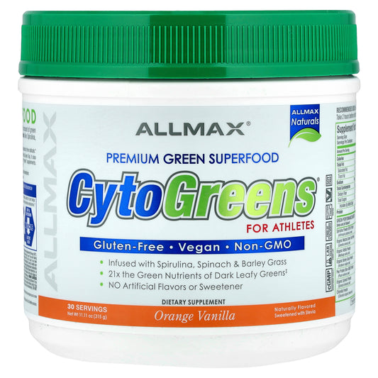 ALLMAX, CytoGreens®, Premium Green Superfood For Athletes, Orange Vanilla, 11.11 oz (315 g)