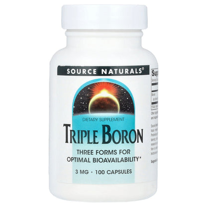 Source Naturals, Triple Boron , 3 mg, 100 Capsules