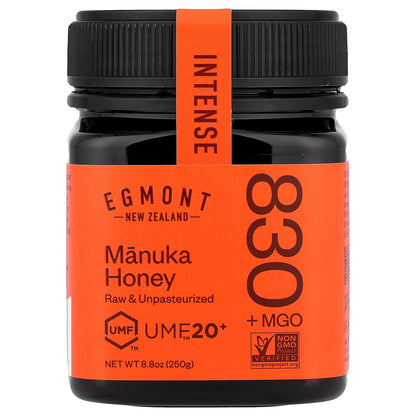 Egmont Honey, Manuka Honey, Raw & Unpasteurized, UMF™ 20+, MGO 830+, 8.8 oz (250 g)