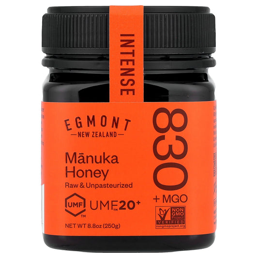 Egmont Honey, Manuka Honey, Raw & Unpasteurized, UMF™ 20+, MGO 830+, 8.8 oz (250 g)