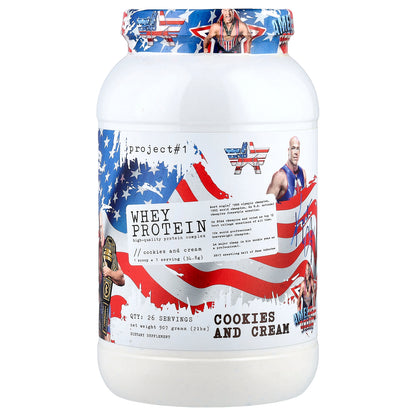Project 1 Nutrition, Whey Protein, High-Quality Protein Complex, American Dream, Cookies and Cream, 2 lbs (907 g)
