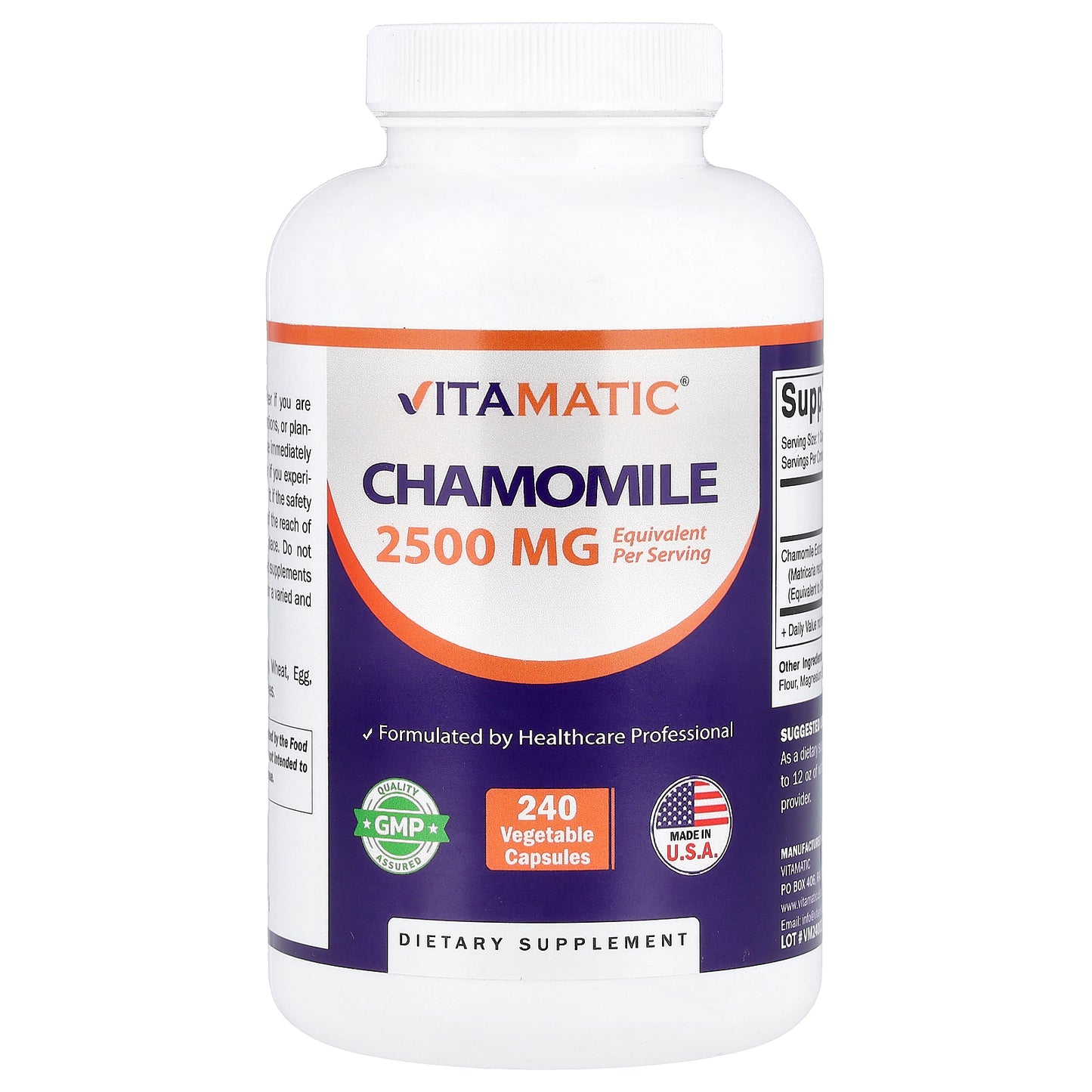 Vitamatic, Chamomile, 2,500 mg, 240 Vegetable Capsules