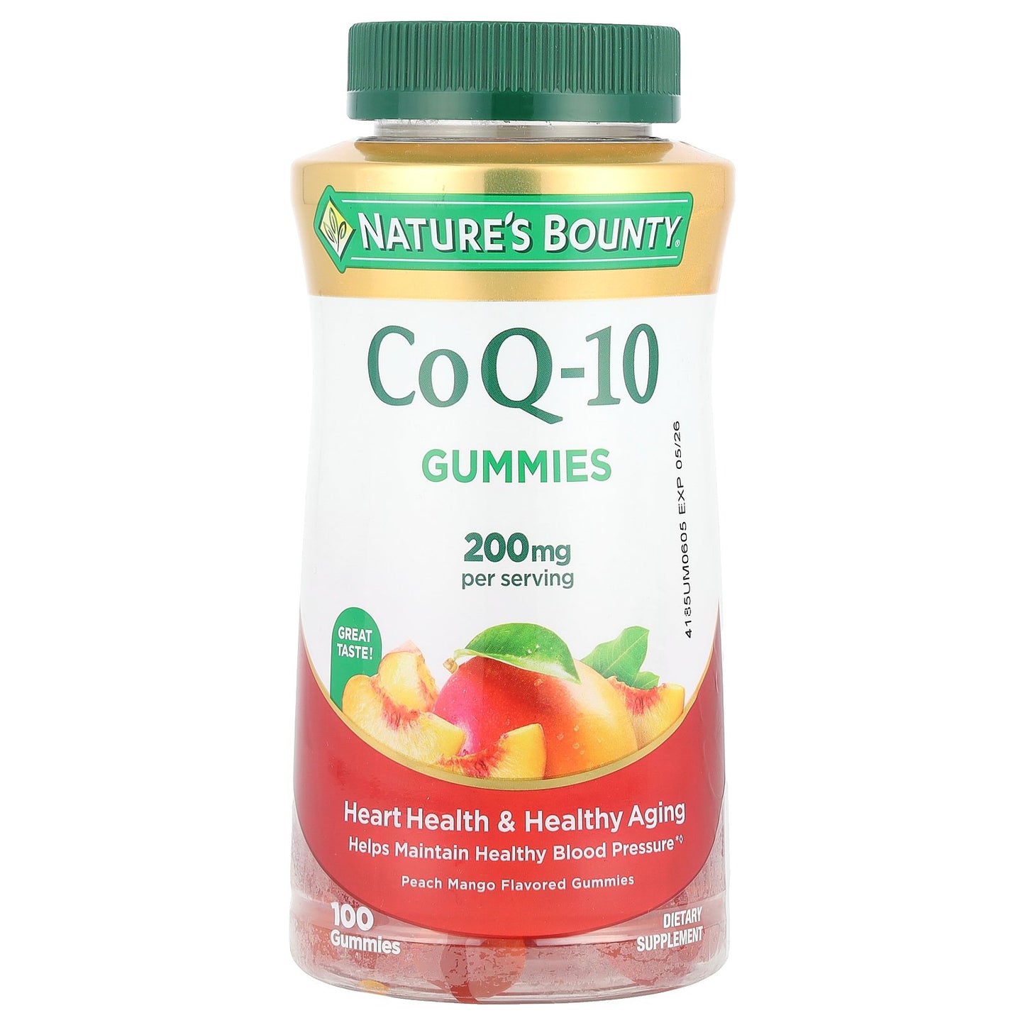 Nature's Bounty, CoQ-10 Gummies, Peach Mango, 100 Gummies (100 mg per Gummy)