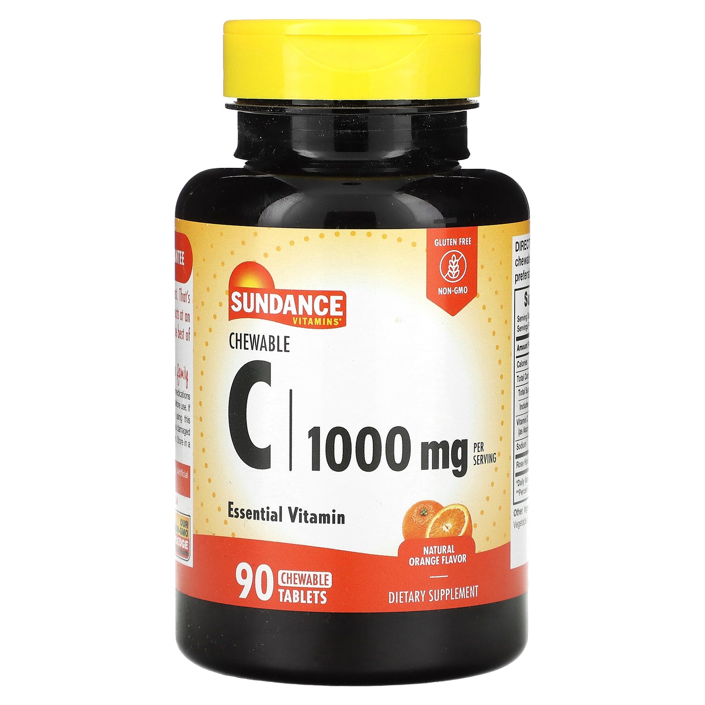 Sundance Vitamins, Chewable C, Natural Orange, 90 Chewable Tablets (500 mg per Tablet)