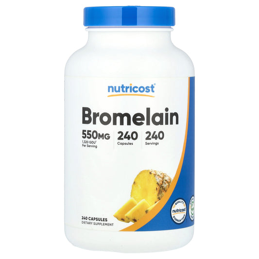 Nutricost, Bromelain, 550 mg, 240 Capsules