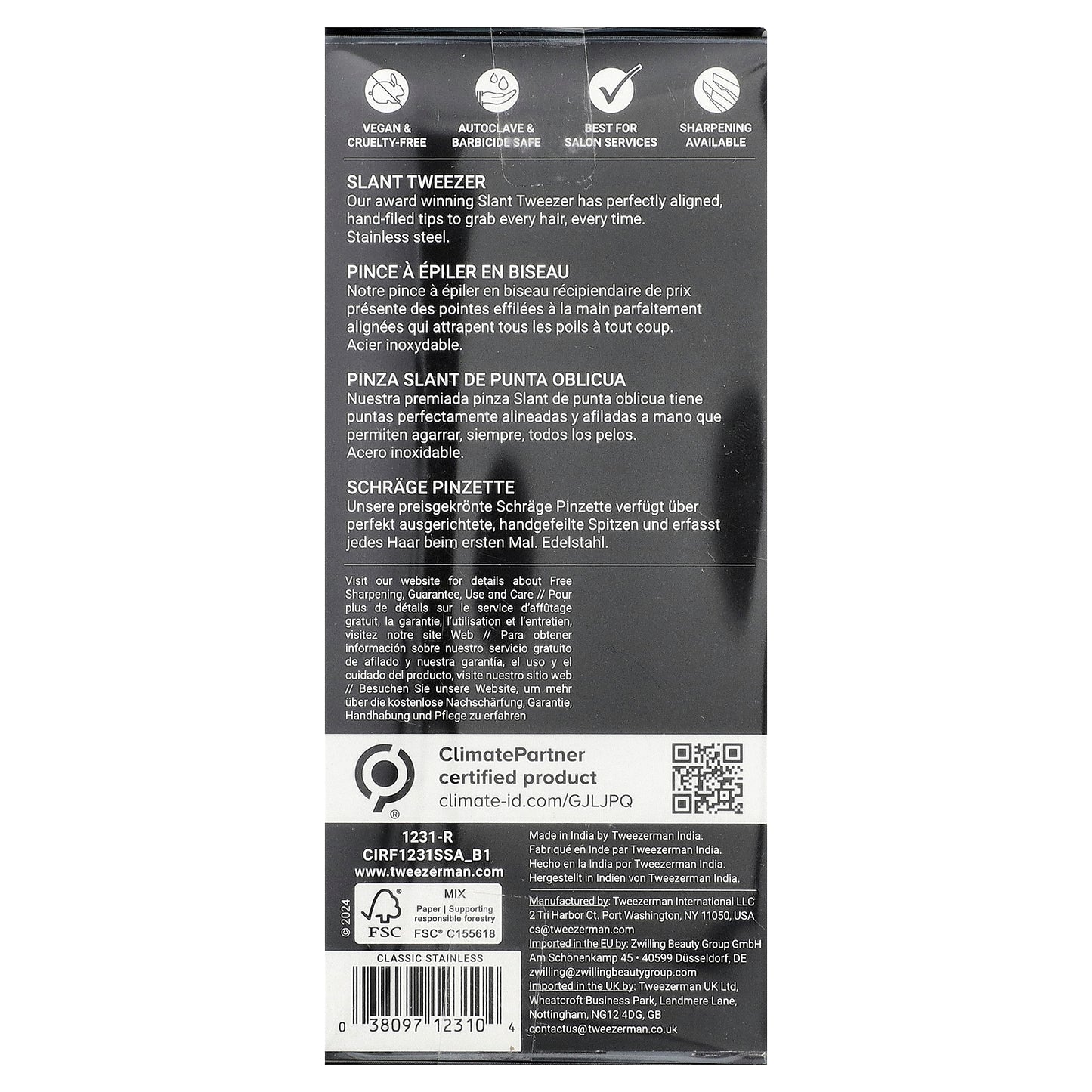 Tweezerman, Slant Tweezer, 1 Count