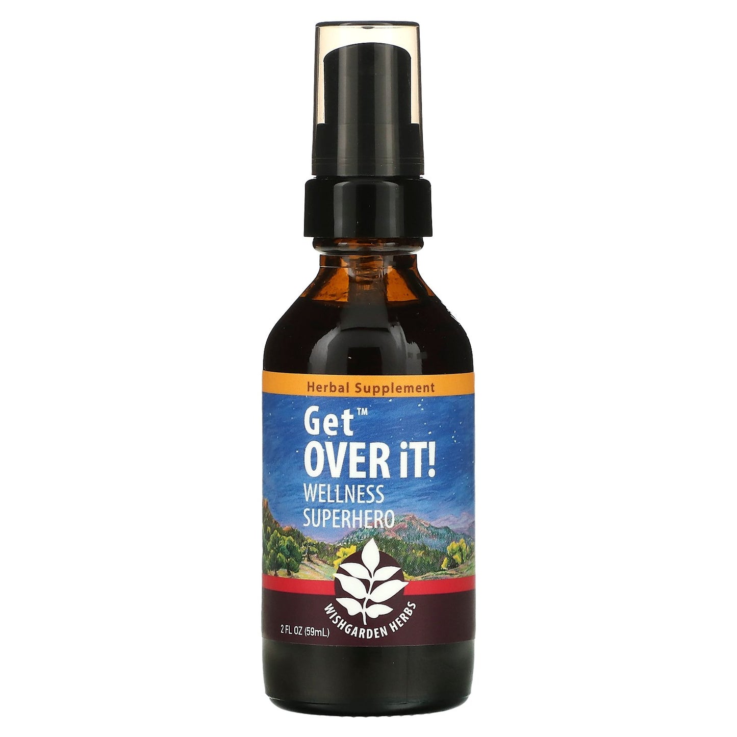 WishGarden Herbs, Get Over It, Wellness Superhero, 2 fl oz (59 ml)