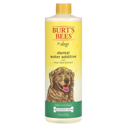 Burt's Bees, Dental Water Additive With Aloe Vera Extract, For Dogs, Fresh Mint, 16 fl oz (473 ml)