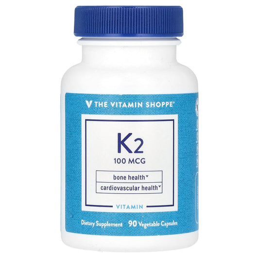 The Vitamin Shoppe, Vitamin K2, 100 mcg, 90 Vegetable Capsules