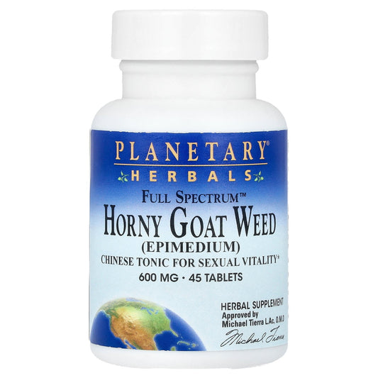 Planetary Herbals, Full Spectrum™ Horny Goat Weed, 45 Tablets
