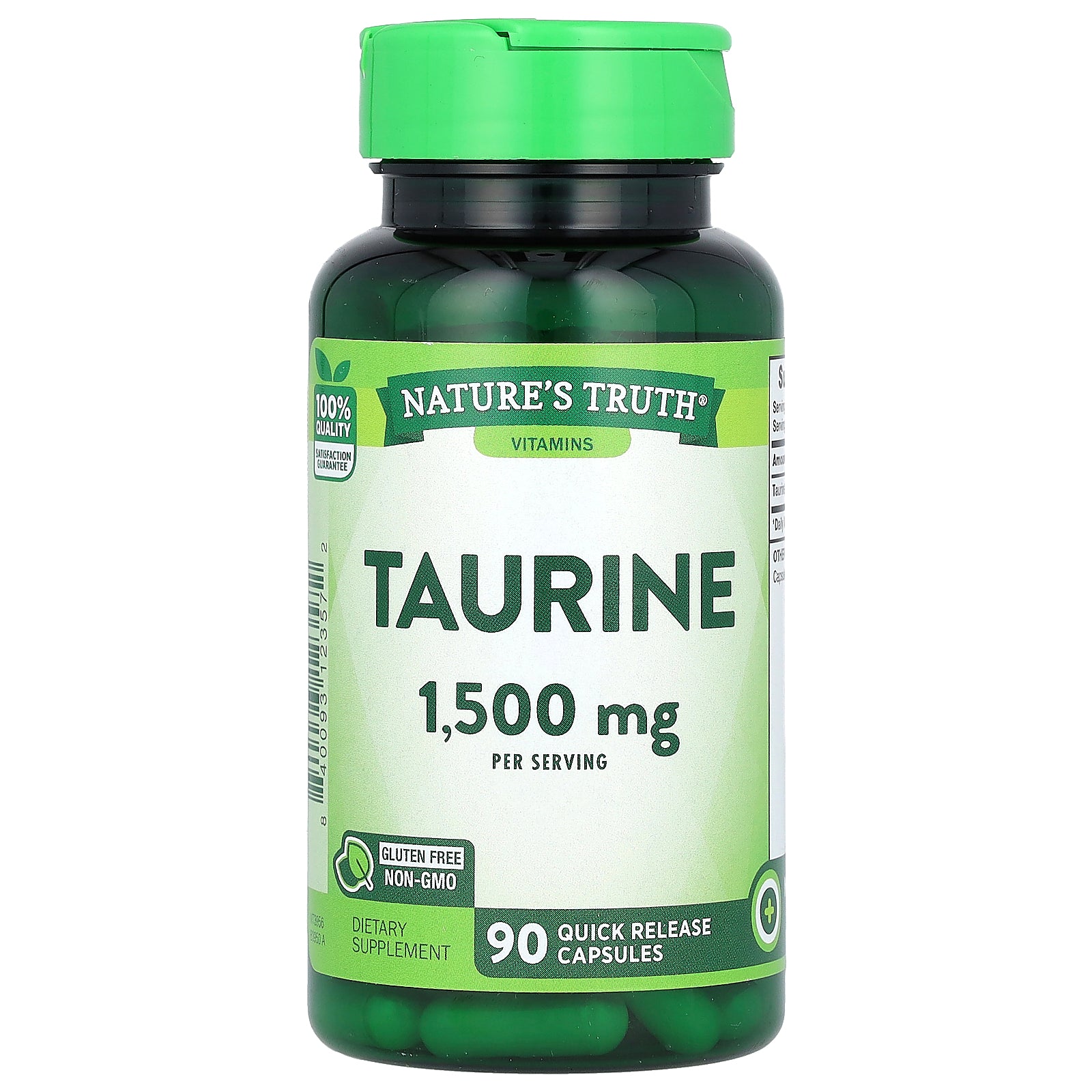 Nature's Truth, Vitamins, Taurine, 90 Quick Release Capsules (500 mg per Capsule)