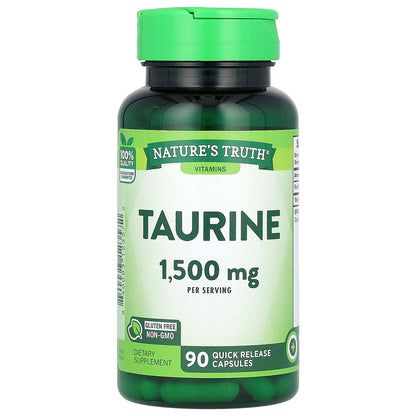 Nature's Truth, Vitamins, Taurine, 90 Quick Release Capsules (500 mg per Capsule)