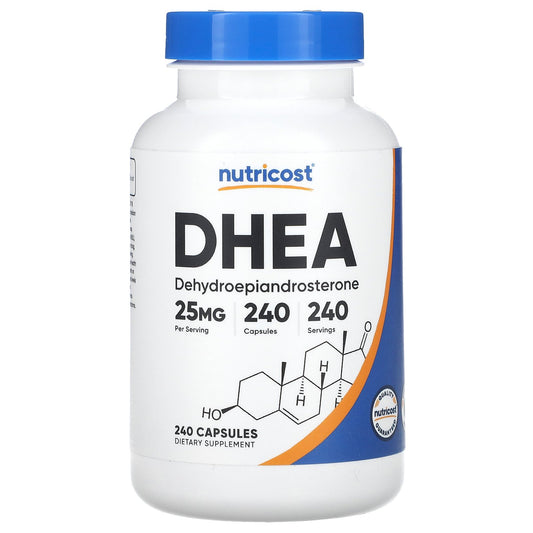 Nutricost, DHEA, 25 mg, 240 Capsules