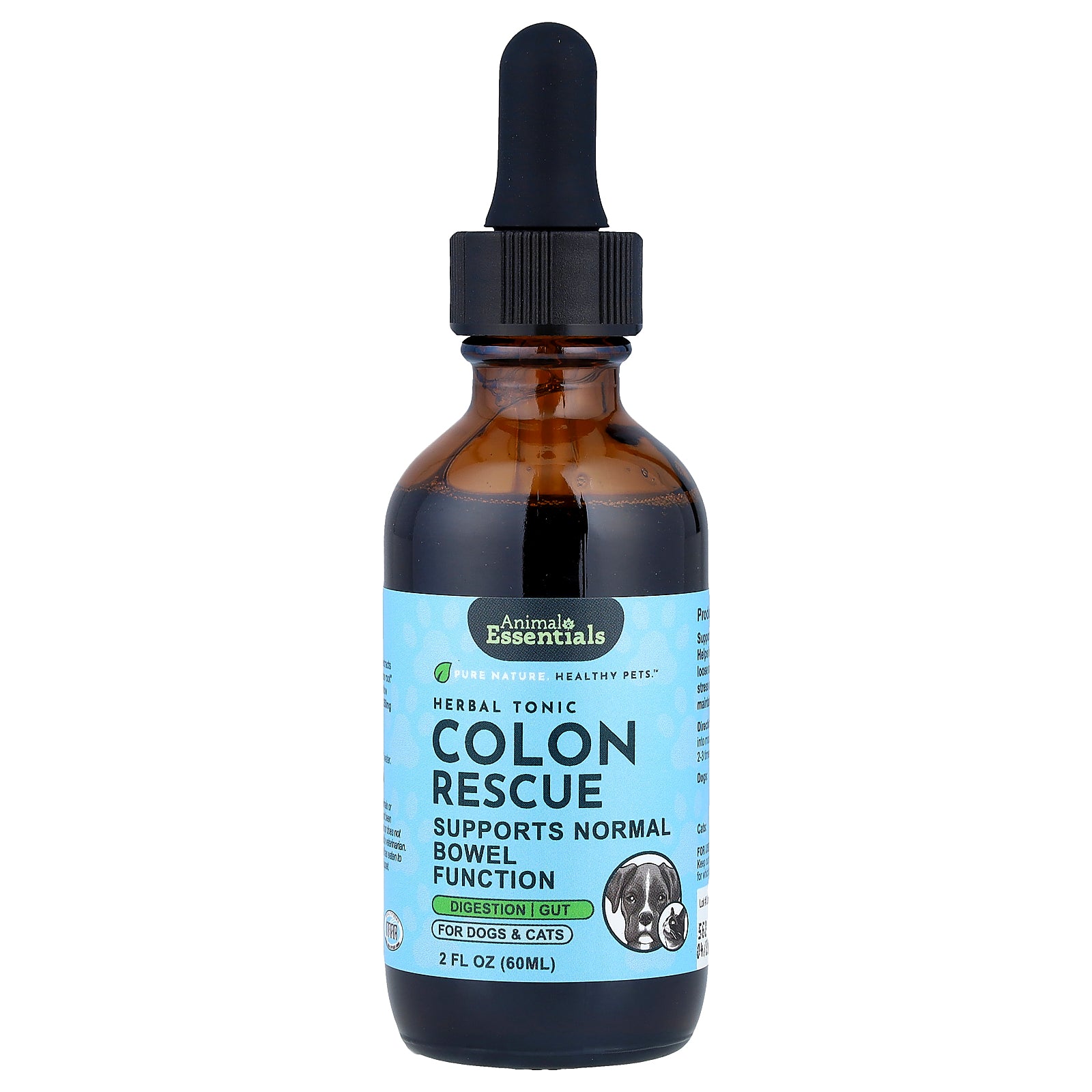 Animal Essentials, Herbal Tonic, Colon Rescue, For Dogs & Cats, 2 fl oz (60 ml)