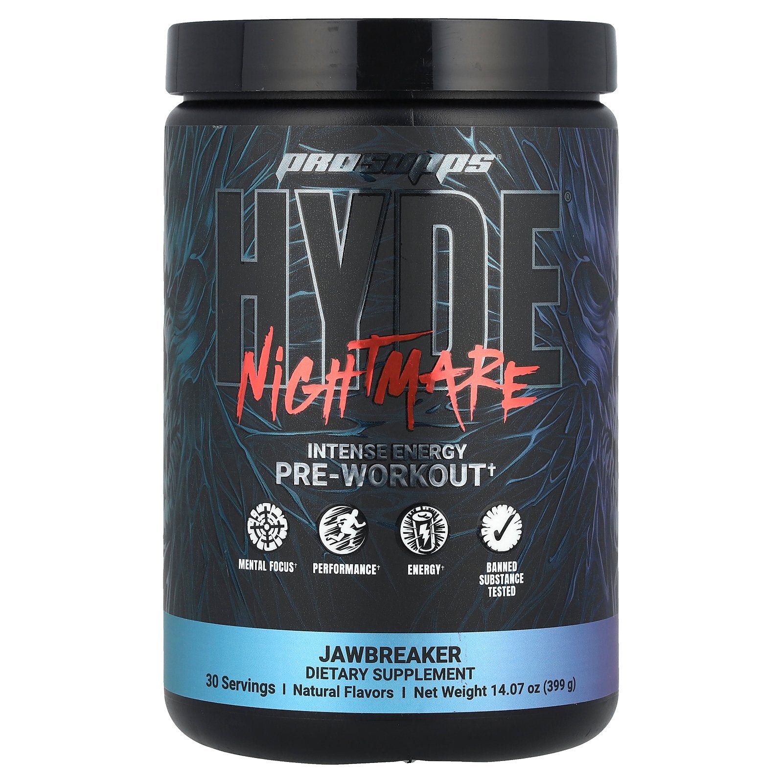 ProSupps, HYDE® Nightmare, Intense Energy Pre-Workout, Jawbreaker, 14.07 oz (399 g)
