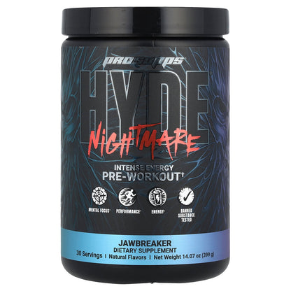 ProSupps, HYDE® Nightmare, Intense Energy Pre-Workout, Jawbreaker, 14.07 oz (399 g)