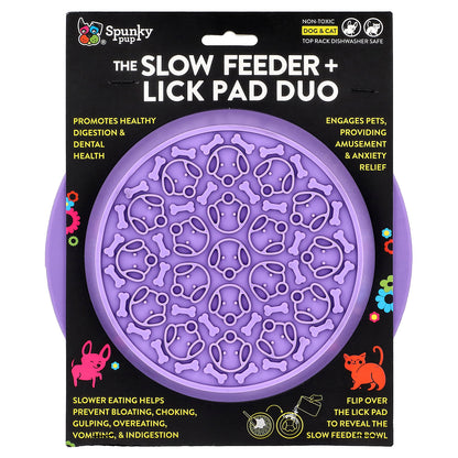 Spunky Pup, The Slow Feeder + Lick Pad Duo, Dog & Cat, 1 Pad