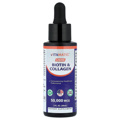 Vitamatic, Liquid Biotin & Collagen, 2 fl oz (60 ml)