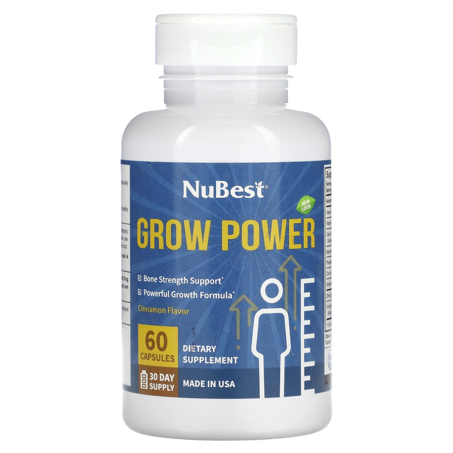 NuBest, Grow Power, Cinnamon, 60 Capsules