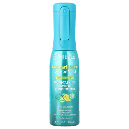 Mielle, Deep Hydration Multi-Tasking Leave-In Conditioner, For Dry, Dehydrated Hair, Kalahari Melon & Aloe Vera, 6.7 fl oz (198 ml)