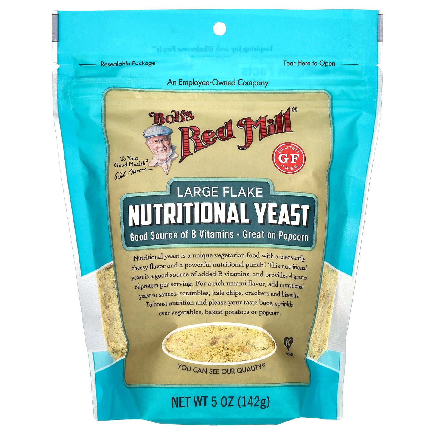 Bob's Red Mill, Large Flake Nutritional Yeast, Gluten Free, 5 oz (142 g)