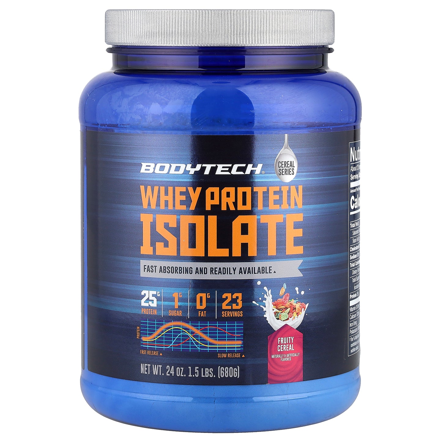 BodyTech, Whey Protein Isolate, Fruity Cereal, 1.5 lbs (680 g)