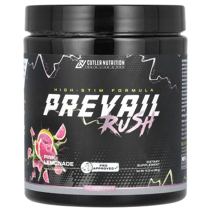 Cutler Nutrition, Prevail Rush, High-Stim Formula, Pink Lemonade, 10.22 oz (290 g)