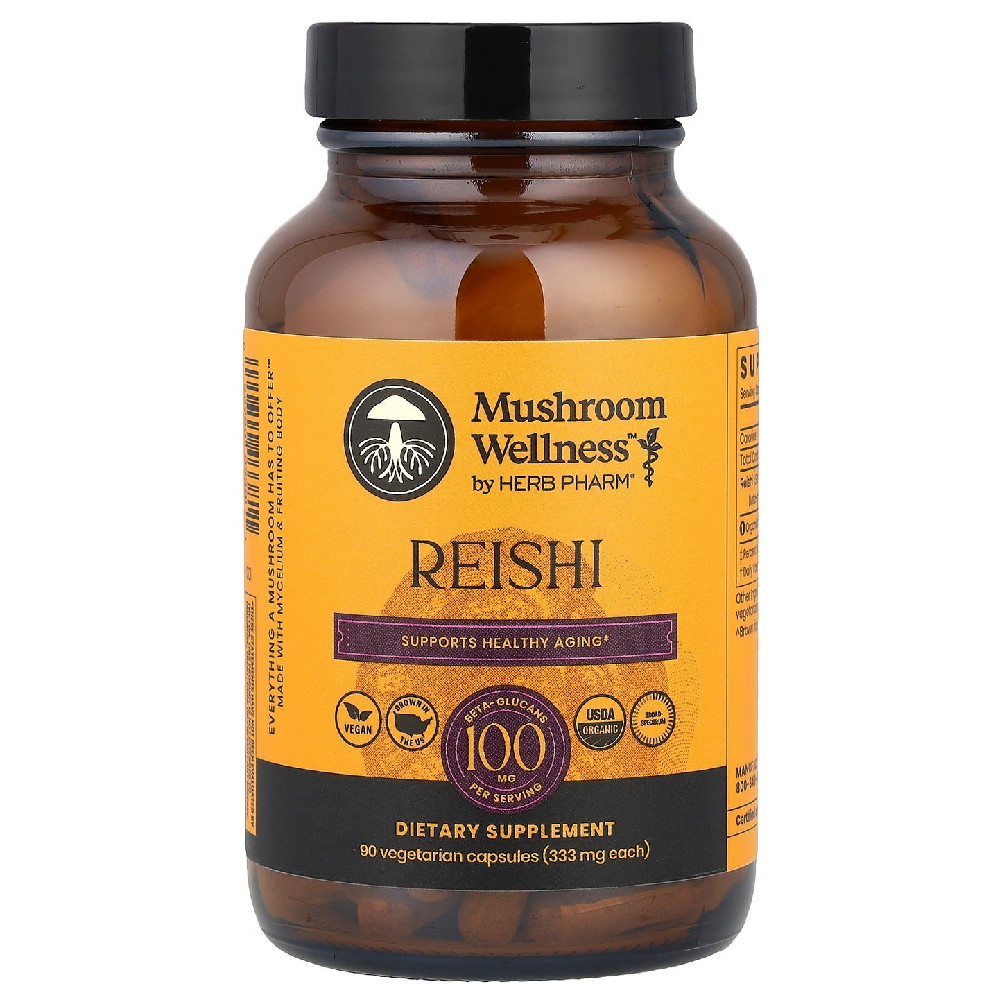 Herb Pharm, Mushroom Wellness™, Reishi, 90 Vegetarian Capsules (333 mg per Capsule)