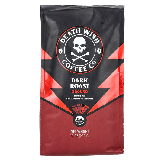 Death Wish Coffee, Ground, Dark Roast, 10 oz (283 g)